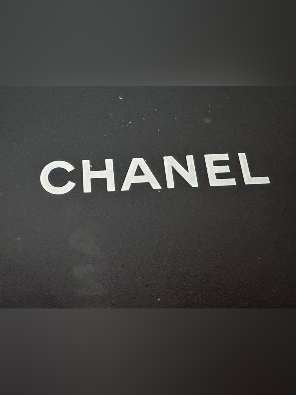 CHANEL Black Box with White Logo
